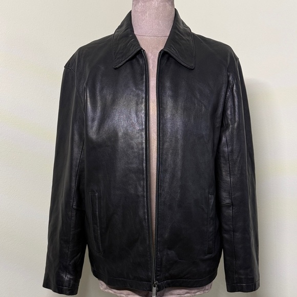Alfani Other - Alfani Buttery Soft Black Leather Jacket - Size Large